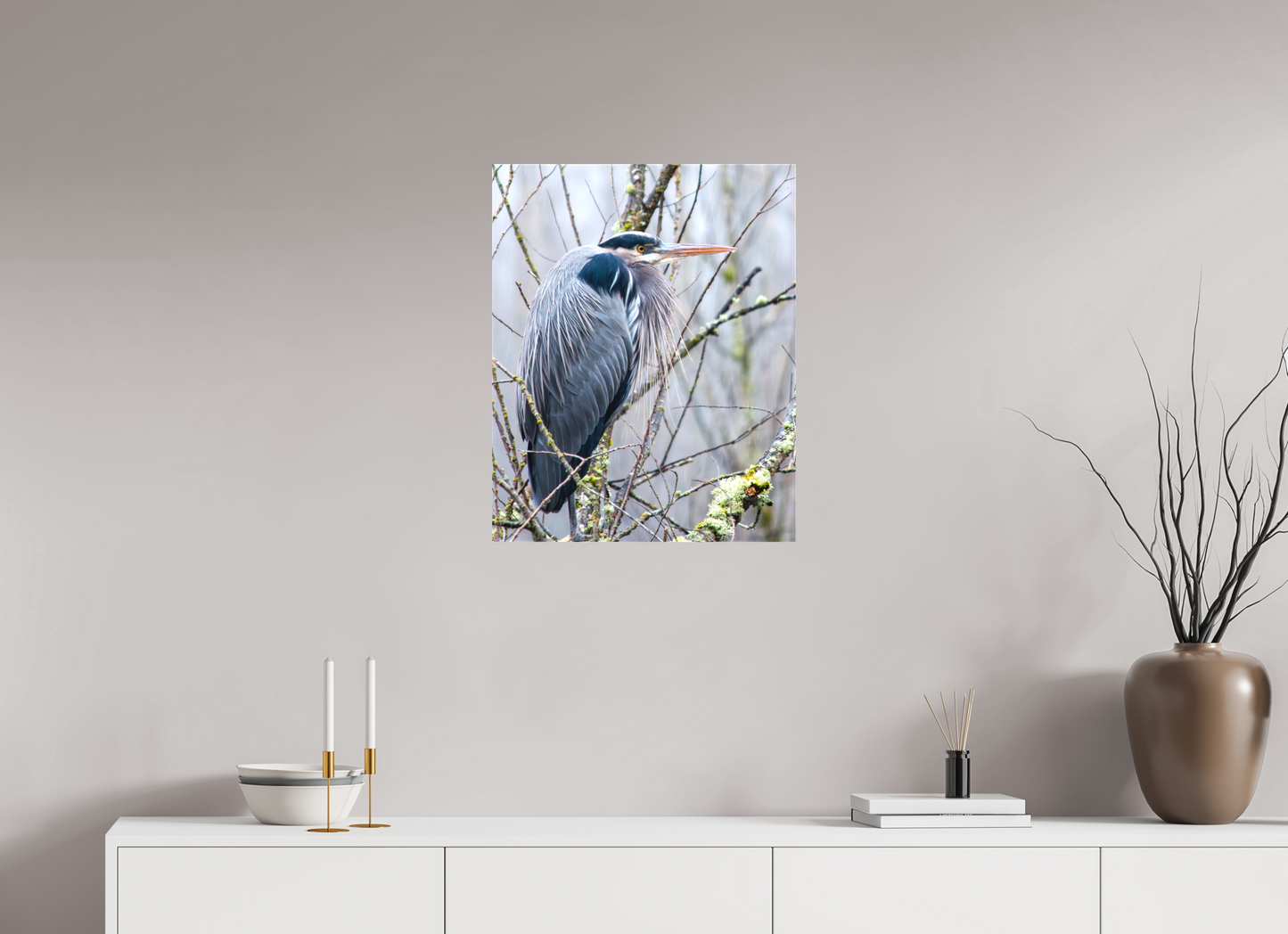 Rainy Great Blue Heron