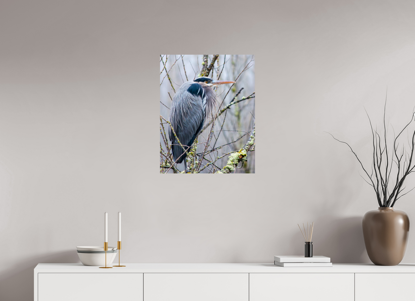 Rainy Great Blue Heron