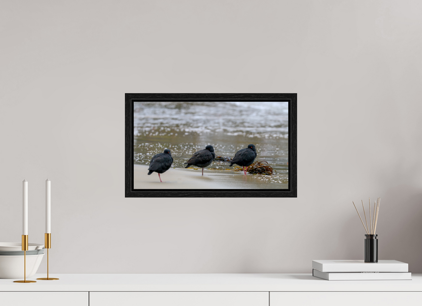 Beach Resting Oyster Catchers