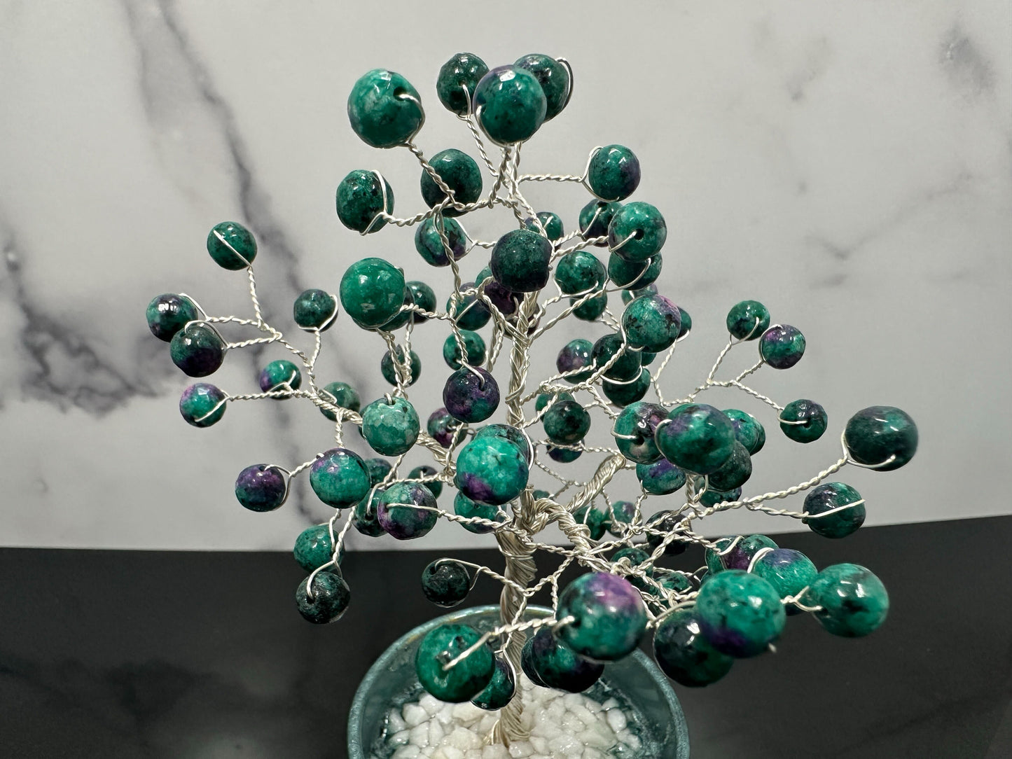 Green Red Jasper Crystal Tree