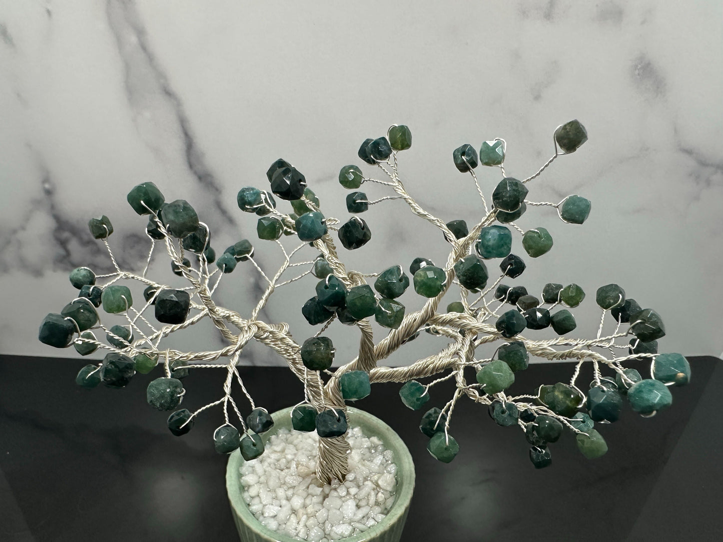 Natural Green Canadian Jade Crystal Gem Tree