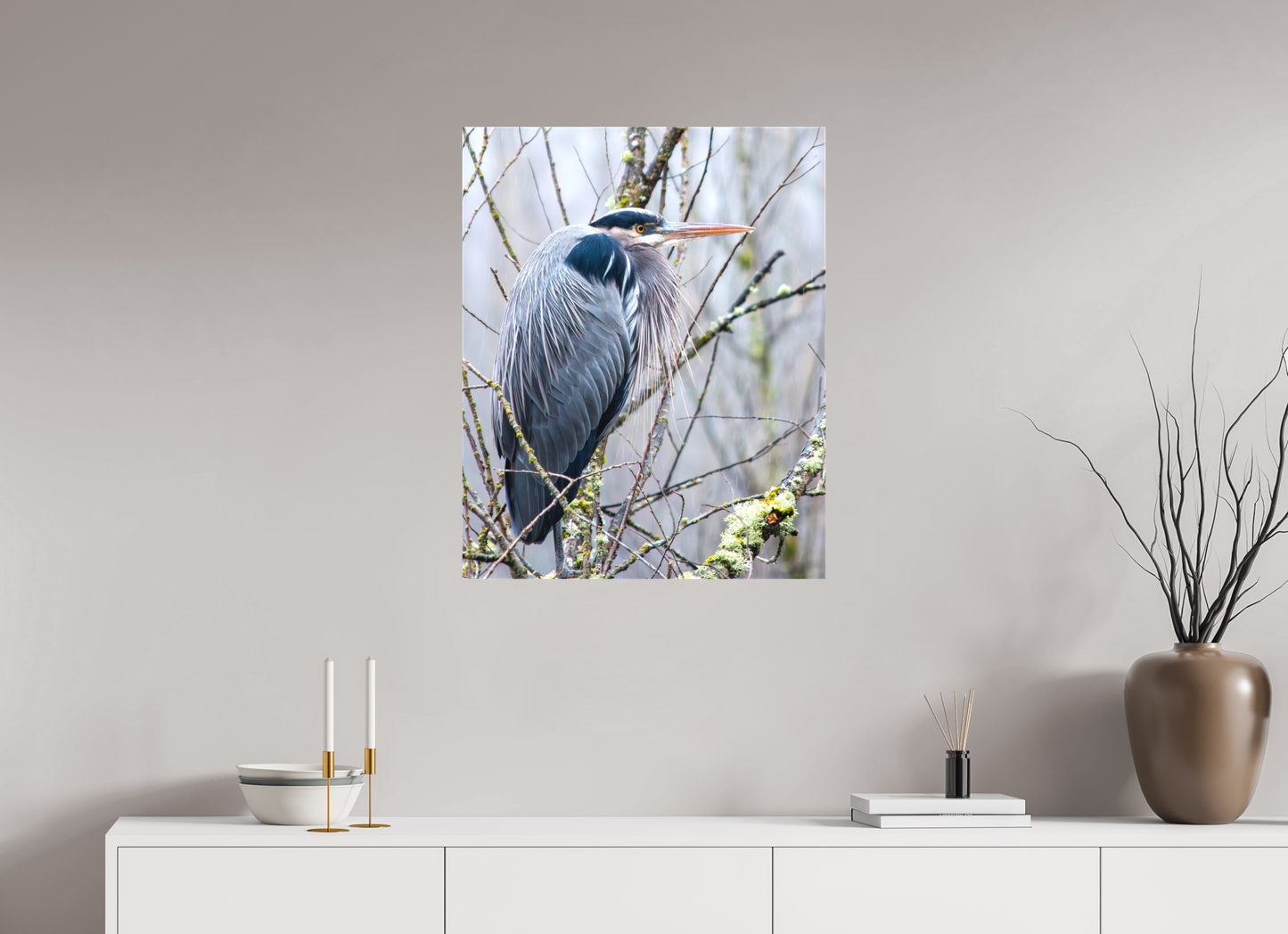 Rainy Great Blue Heron