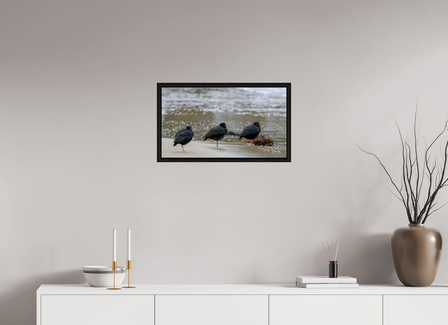 Beach Resting Oyster Catchers