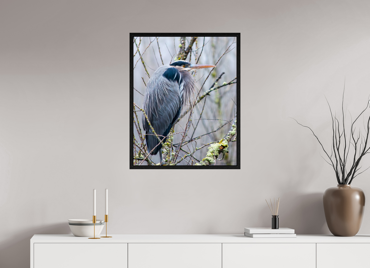 Rainy Great Blue Heron
