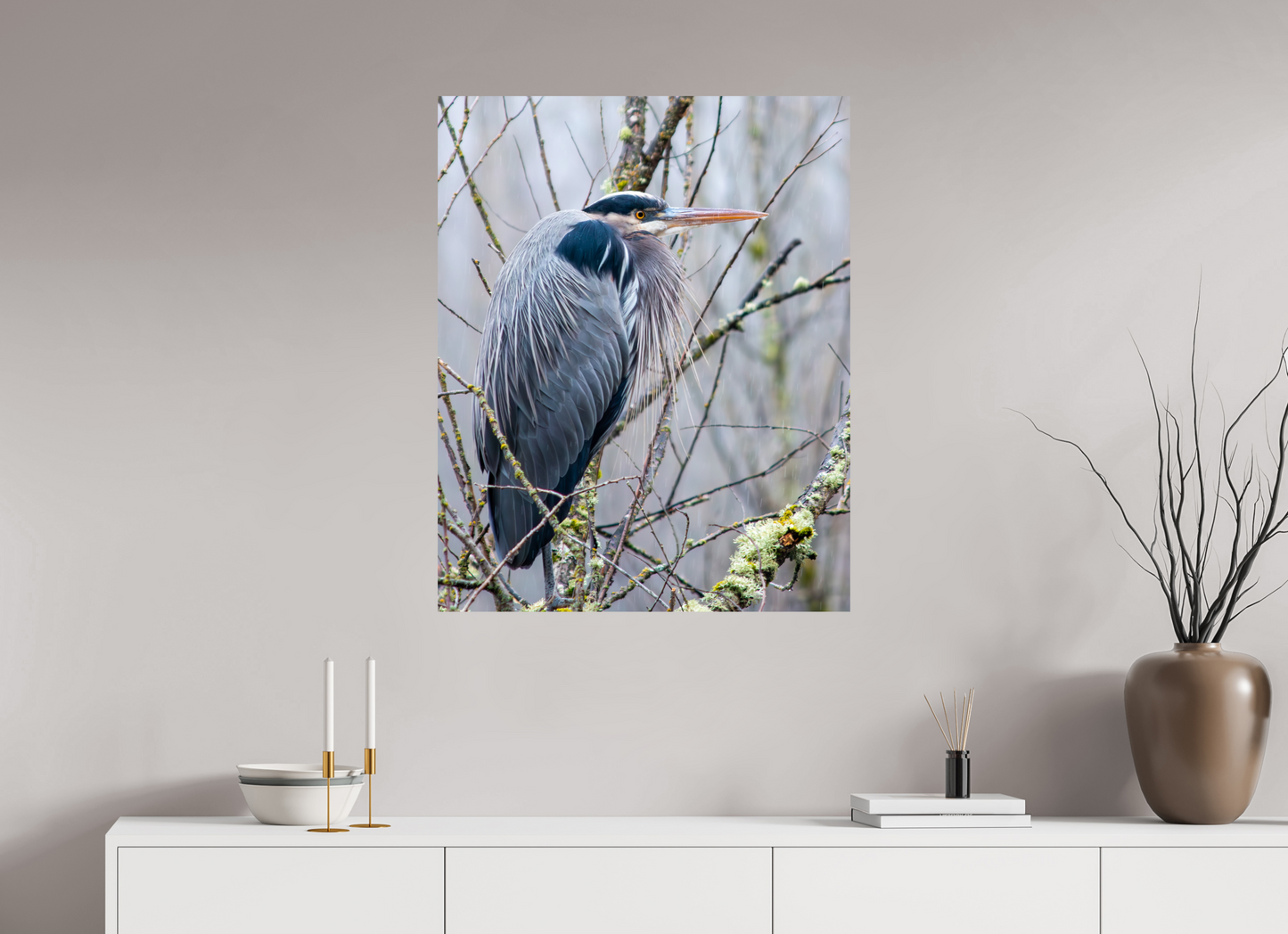 Rainy Great Blue Heron