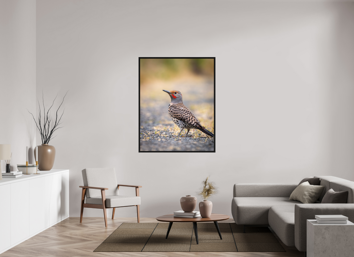 43 x 53.7″, Floater Frame Remarkable Northern Flicker