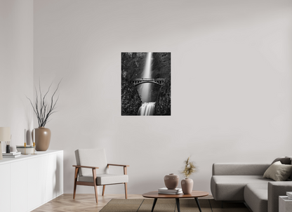 28 x 35.6″, Photo Print On Fuji Crystal DP II Oregon's Multnomah Falls Black/White