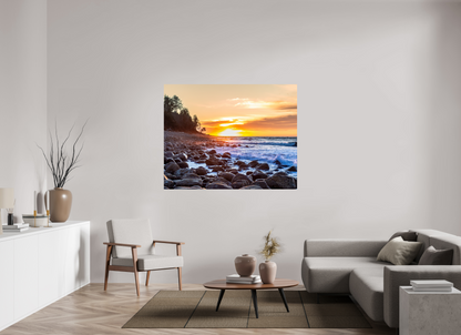 59.8 x 47″, HD Metal Print The Cove at Seaside Beach