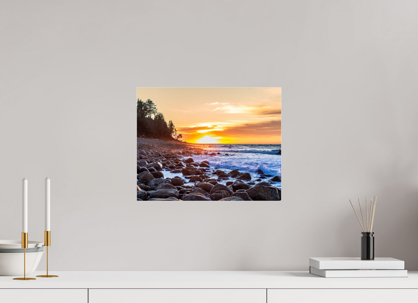 15.3 x 12″, Photo Print Under Acrylic Glass The Cove at Seaside Beach