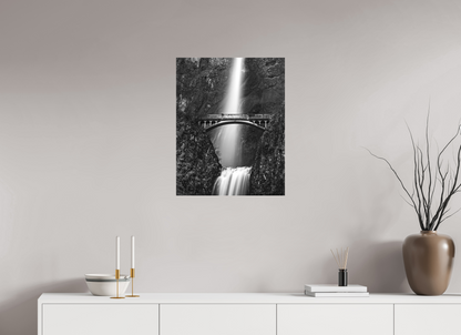 20 x 25.5″, Canvas Prints Oregon's Multnomah Falls Black/White