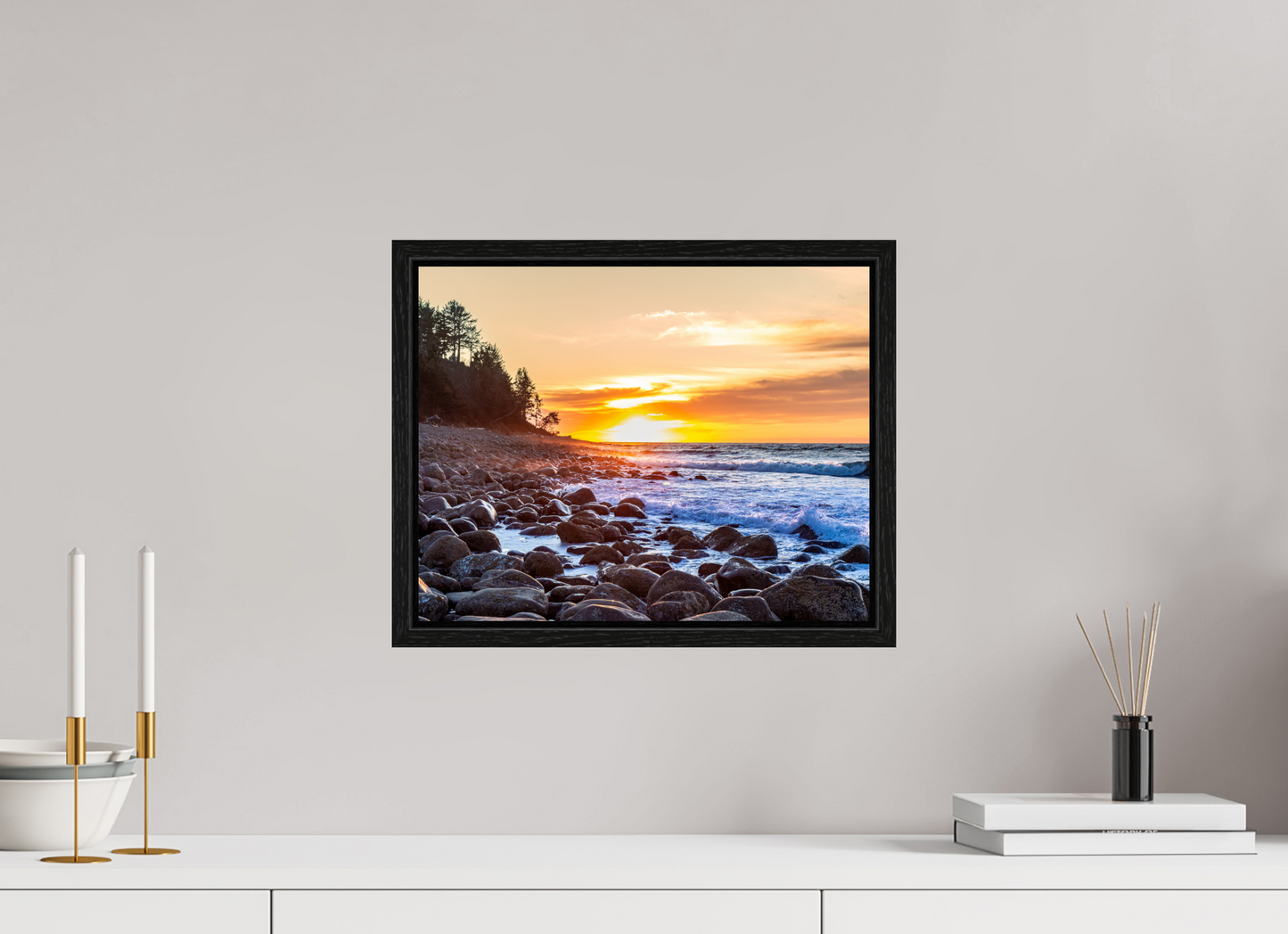 15.3 x 12″, Floater Frame The Cove at Seaside Beach