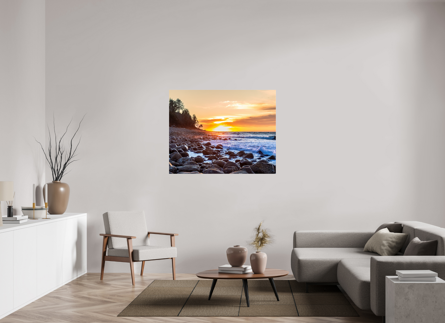49.6 x 39″, Photo Print Under Acrylic Glass The Cove at Seaside Beach