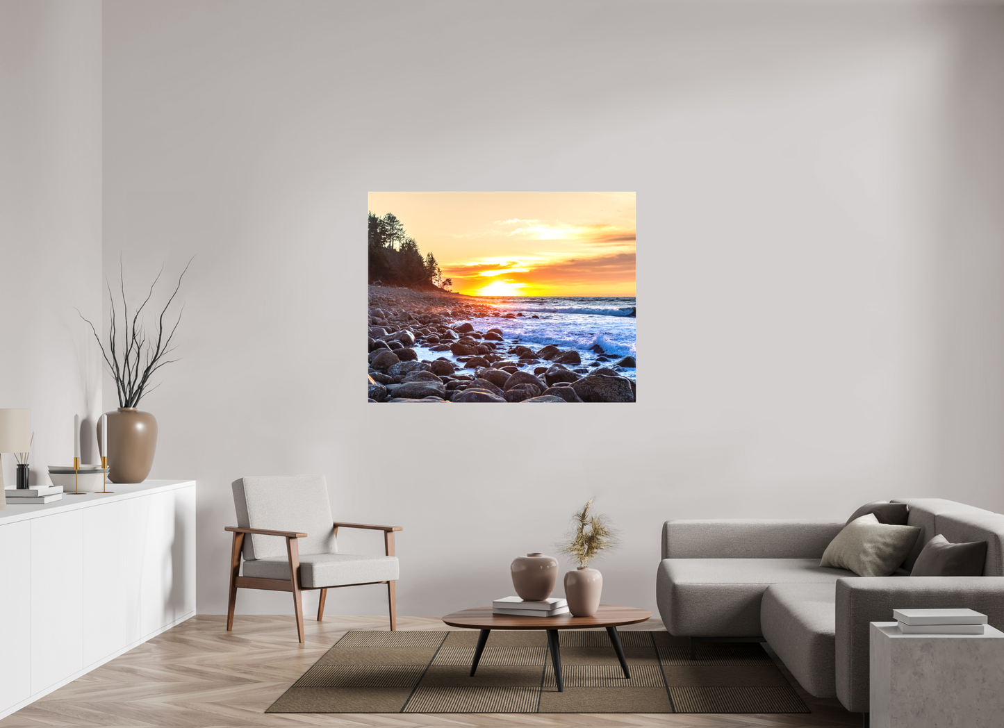 54.7 x 43″, Canvas Prints The Cove at Seaside Beach