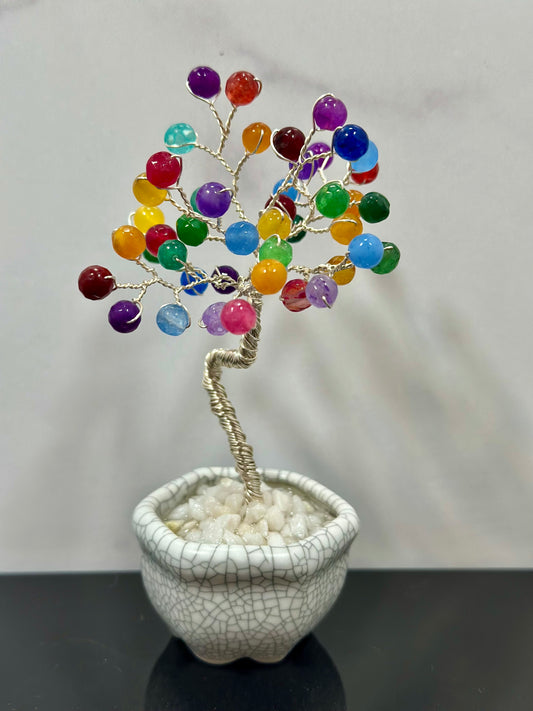 Rainbow Agate Crystal Tree