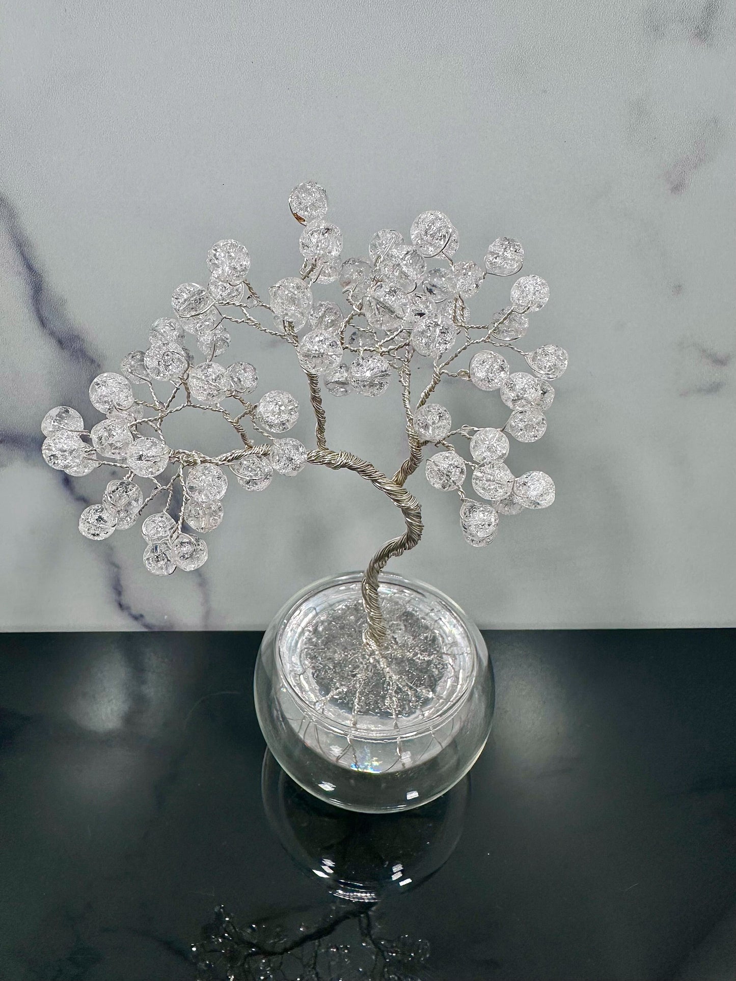 Crackle Quartz Crystal Tree
