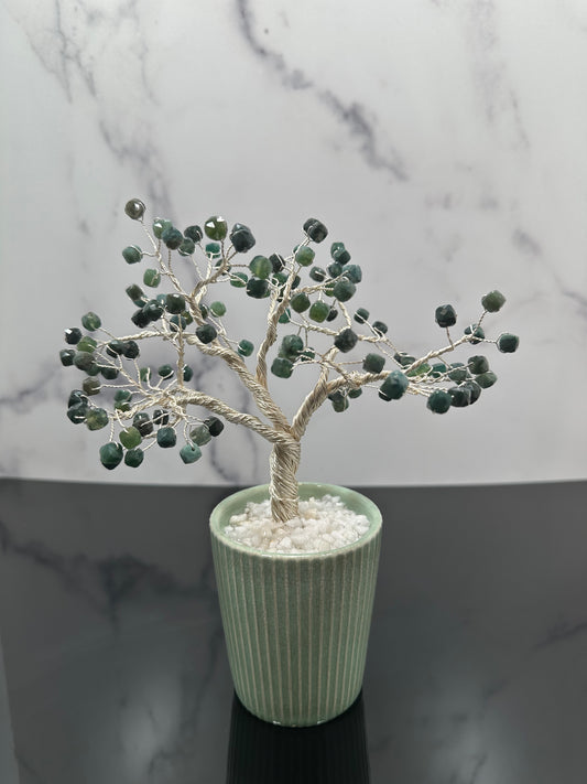 Natural Green Canadian Jade Crystal Gem Tree