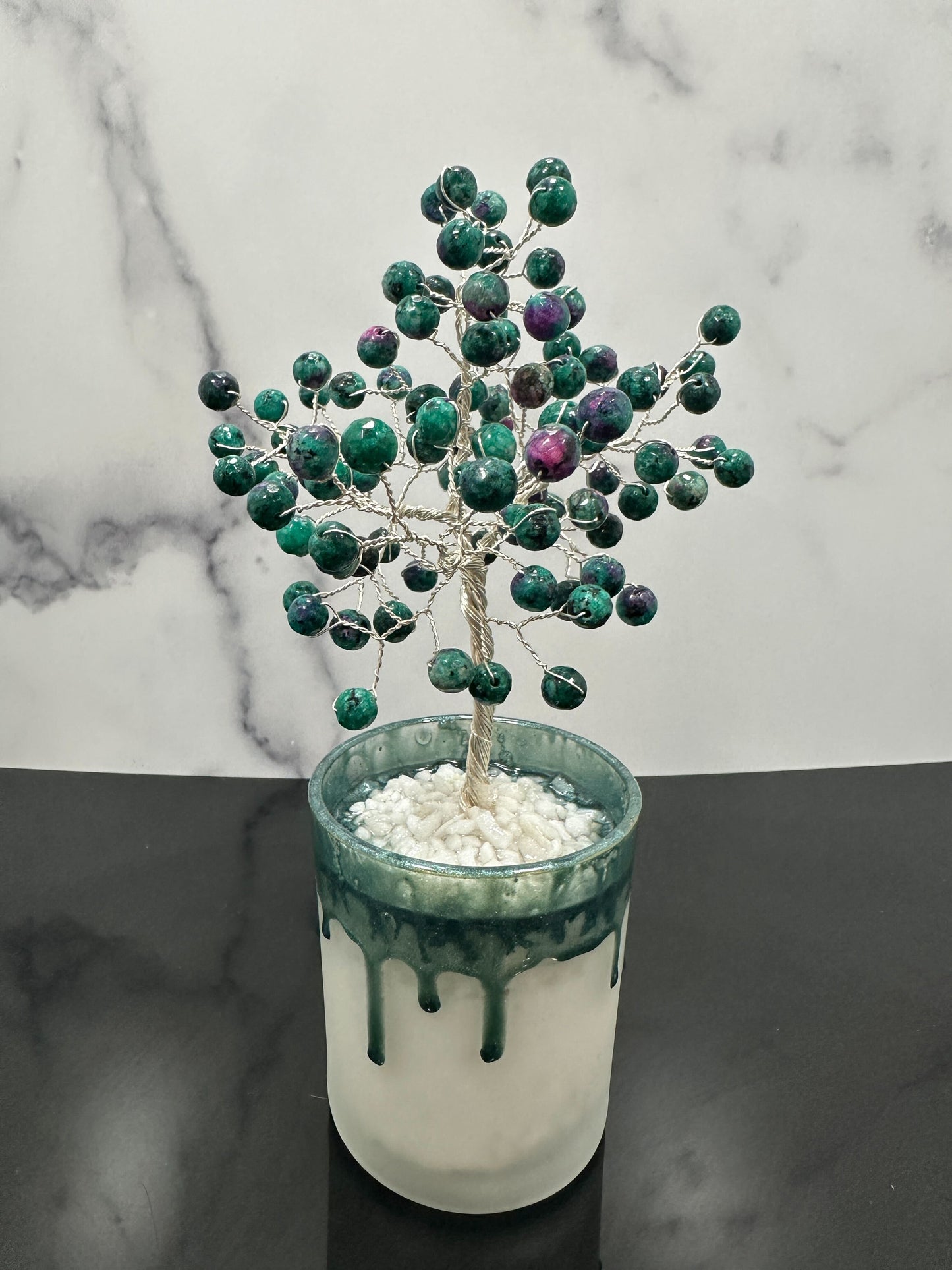 Green Red Jasper Crystal Tree