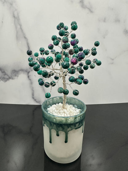 Green Red Jasper Crystal Tree