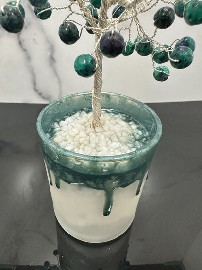 Green Red Jasper Crystal Tree