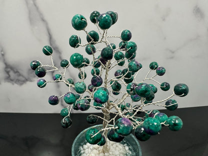 Green Red Jasper Crystal Tree