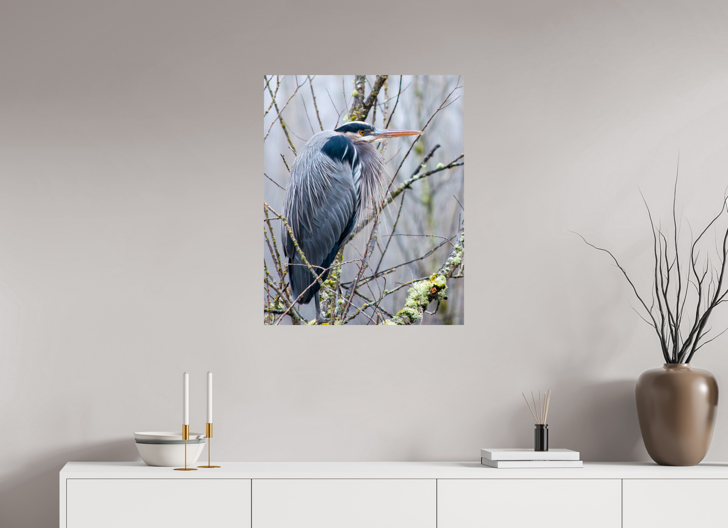 Rainy Great Blue Heron