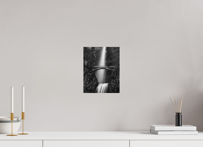 8 x 10.2″, Photo Print On Fuji Crystal DP II Oregon's Multnomah Falls Black/White