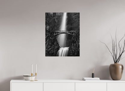 24 x 30.6″, Photo Print On Fuji Crystal DP II Oregon's Multnomah Falls Black/White