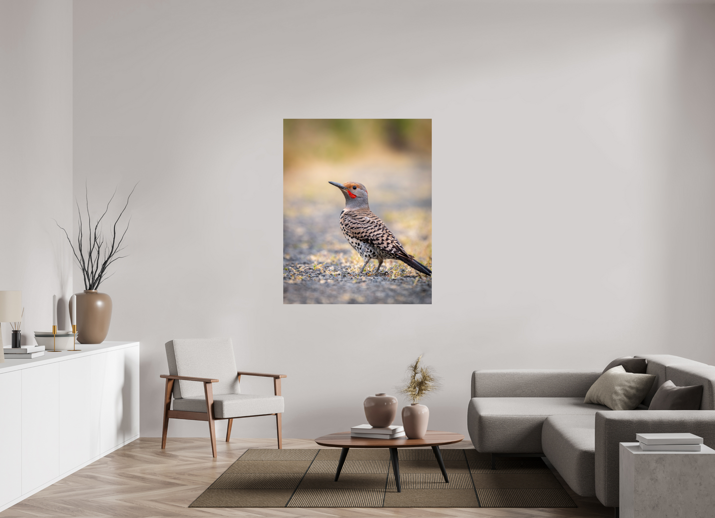 43 x 53.7″, HD Metal Print Remarkable Northern Flicker