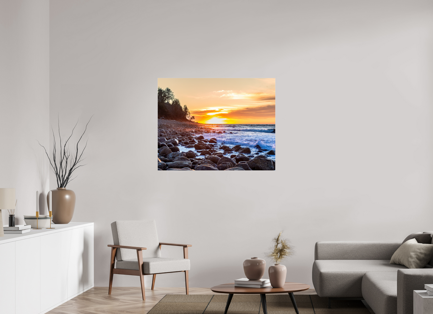 44.5 x 35″, Photo Print Under Acrylic Glass The Cove at Seaside Beach