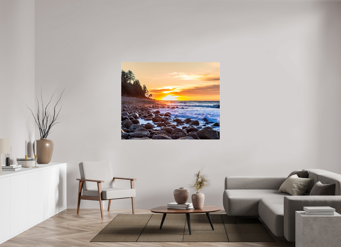 59.8 x 47″, Photo Print Under Acrylic Glass The Cove at Seaside Beach